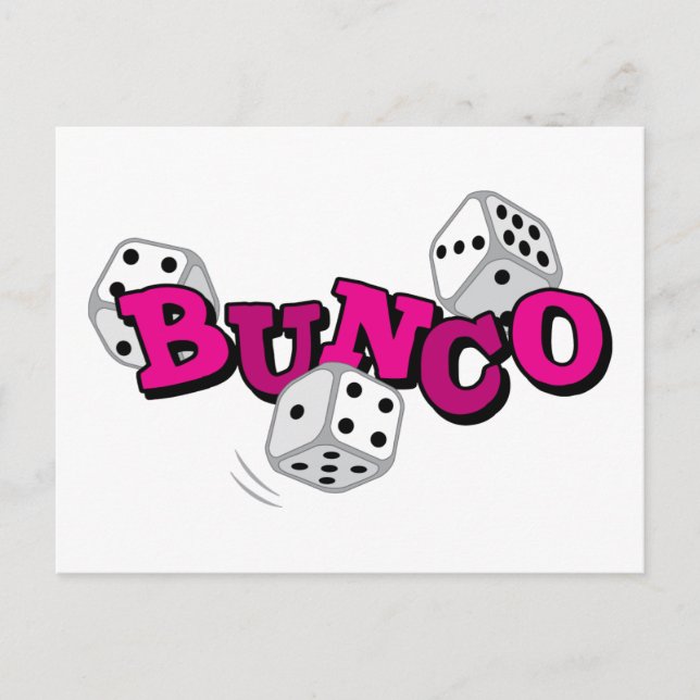 Bunco Dice Game Vykort (Framsida)