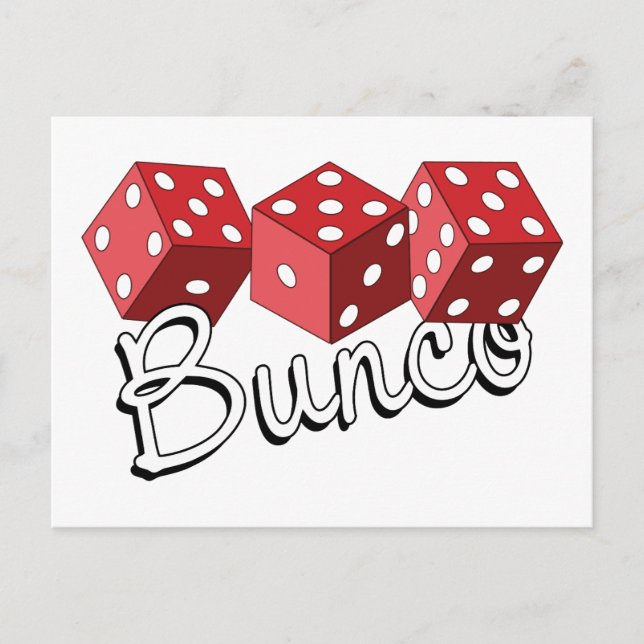 Bunco Dice Game Vykort (Framsida)