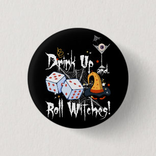 Bunco Dice Halloween Drink Up och Roll Witches Gam Knapp