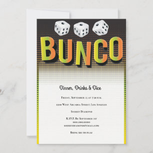 Bunco Dice-inbjudan till spelparti Inbjudningar
