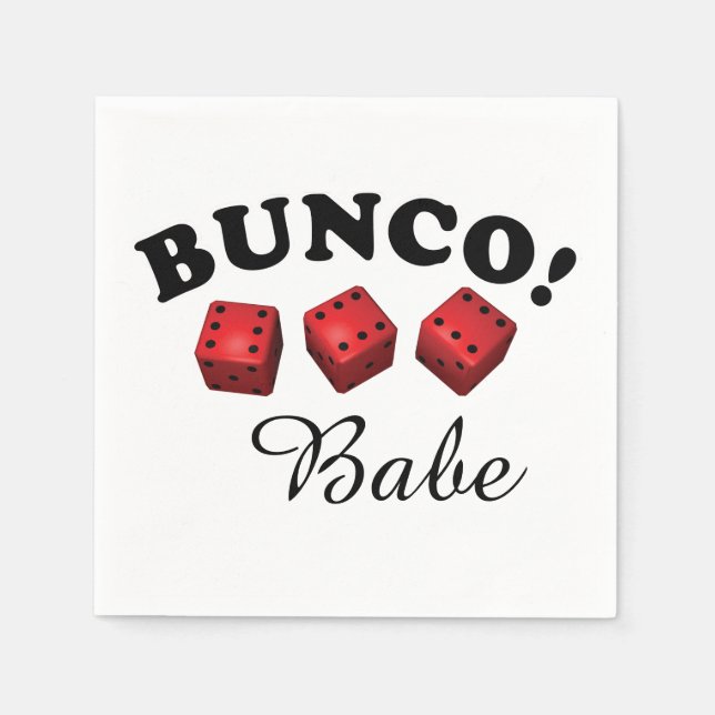 Bunco Dice och Babe Text Pappersservett (Framsidan)