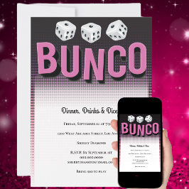 Bunco Dice Party Inbjudningar