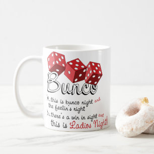 Bunco Dice-spel Kaffemugg