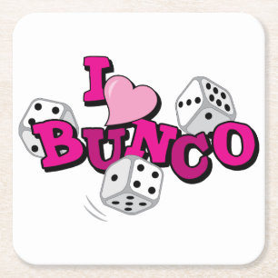 Bunco Dice-spel Underlägg Papper Kvadrat