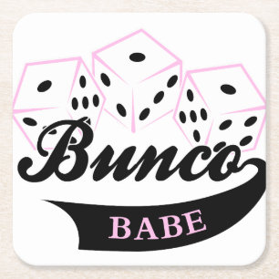 Bunco Dice-spel Underlägg Papper Kvadrat