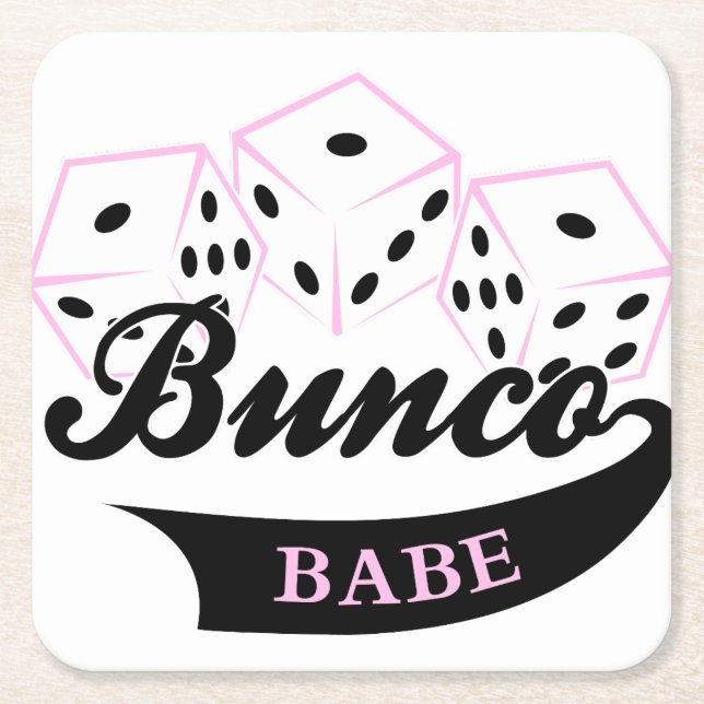 Bunco Dice-spel Underlägg Papper Kvadrat (Framsidan)