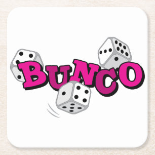 Bunco Dice-spel Underlägg Papper Kvadrat