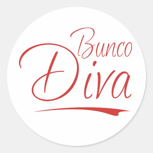bunco diva runt klistermärke (Framsida)