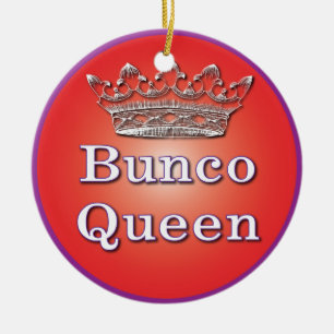 Bunco drottningprydnad julgransprydnad keramik