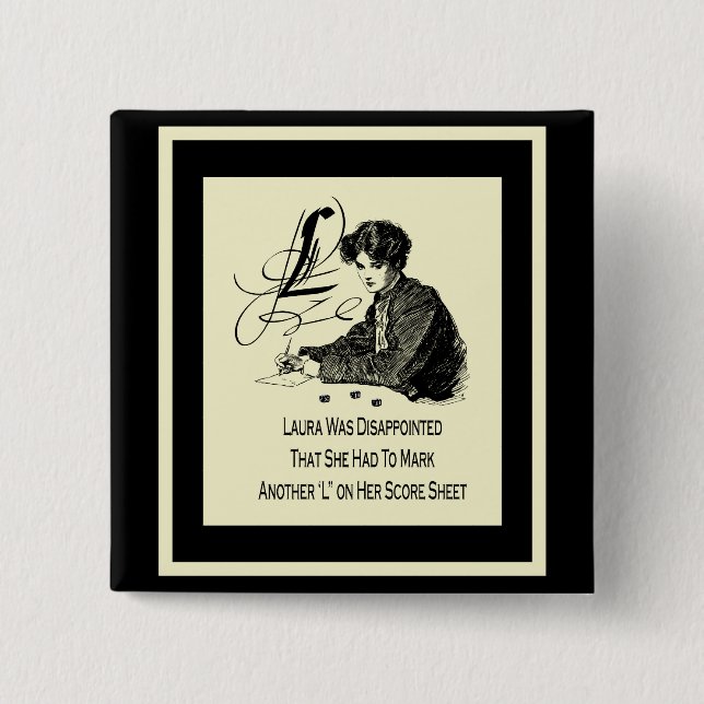 Bunco förlorare knapp (Framsida)