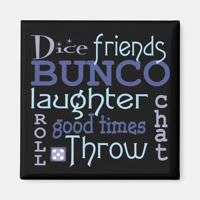 Bunco Friends Modern Game Nght Dice Magnet (Framsidan)