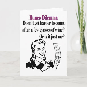 Bunco - Funny Dilema Helgkort