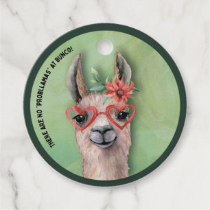 Bunco Funny Lllama julklapp Gåvor Etiketter