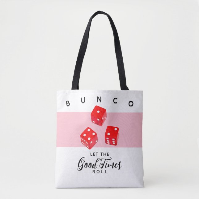 Bunco Game Night Tote Bag Tygkasse (Framsida)