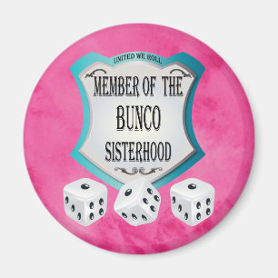Bunco går eniga rosor - rullar vi tärningen magnet