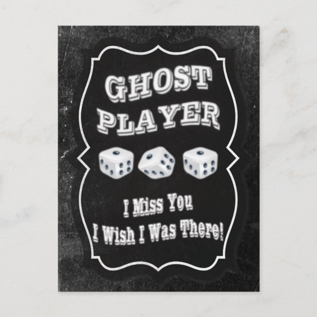 Bunco Ghost Player Vykort (Framsida)