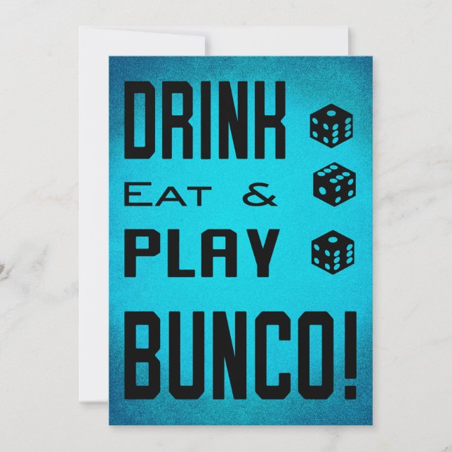Bunco Girls Night Out Bunco Dice Inbjudningar (Framsida)