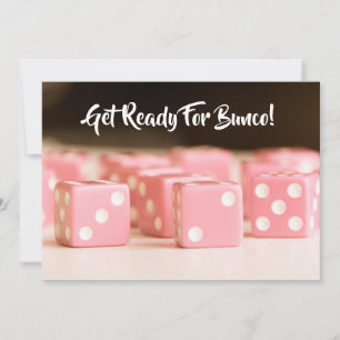 Bunco Girls Night Out Rosa Dice Inbjudningar