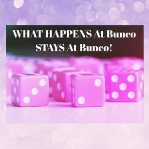 Bunco Girls Night Out Rosa Dice Party Inbjudningar