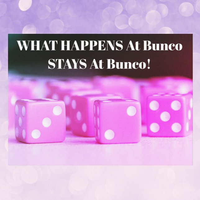 Bunco Girls Night Out Rosa Dice Party Inbjudningar (Skapare uppladdad)