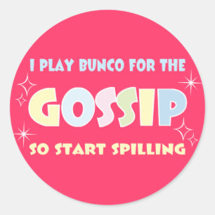 Bunco Gossip Runt Klistermärke