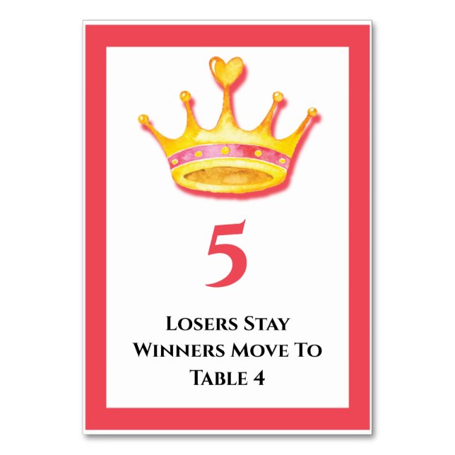 Bunco Guld Krona Bord 5 av 5 kort (Framsidan)