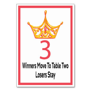 Bunco Guld Krona Bord Card #3 Bordsnummer