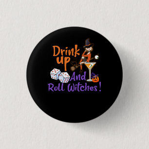 Bunco Halloween Drink Up och Roll Witches Dice Gam Knapp