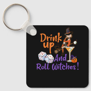 Bunco Halloween Drink Up och Roll Witches Dice Gam Nyckelring