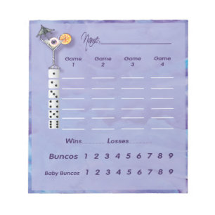 Bunco Halloween Theme - Score Pad/Score Lakan Anteckningsblock
