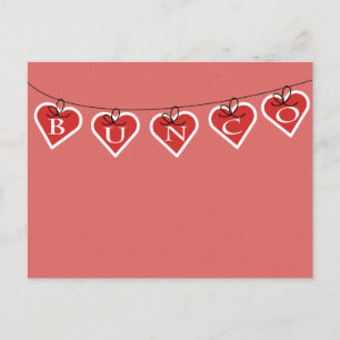 Bunco Heart Banner Vykort