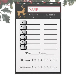 Bunco Helgdag jul Score Lakan Flygblad
