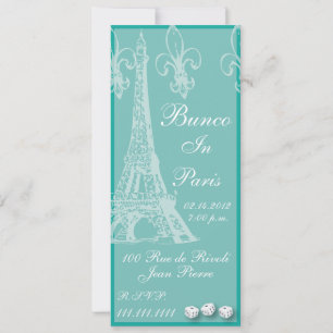 Bunco i Paris bjudande av Artinspired Inbjudningar