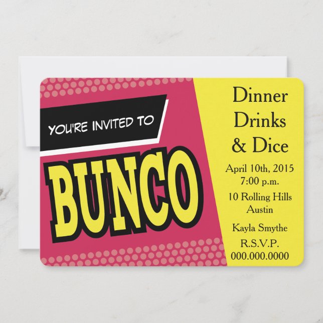 Bunco Inbjudan (Framsida)