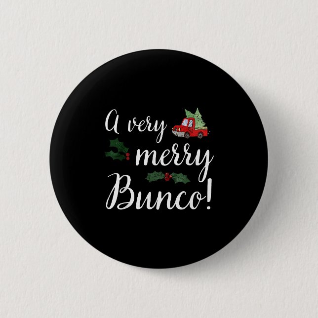 Bunco jul Gift Väldigt Merry Bunco Knapp (Framsida)