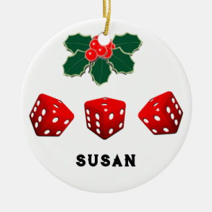 bunco jul julgransprydnad keramik