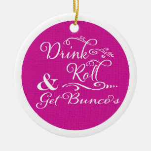 Bunco jul Modern Rosa White Julgransprydnad Keramik