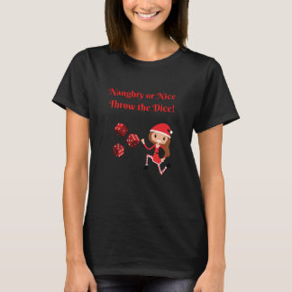 Bunco Jul Naughty eller Nice Throw Dice T Shirt