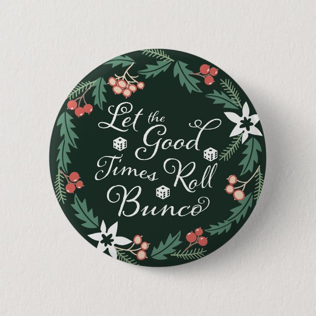 Bunco l5At den bra tidrullen tärna vintergrönt Knapp (Framsida)