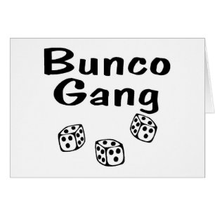 Bunco liga hälsningskort