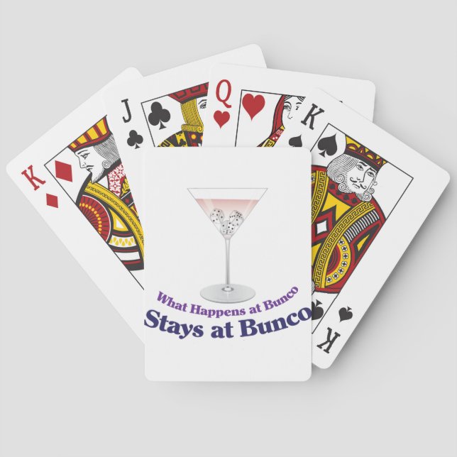 Bunco Martini Cocktail Casinokort (Baksidan)