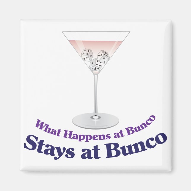 Bunco Martini Cocktail Magnet (Framsidan)