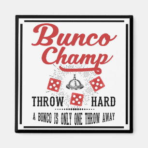 Bunco mästare med tärning magnet