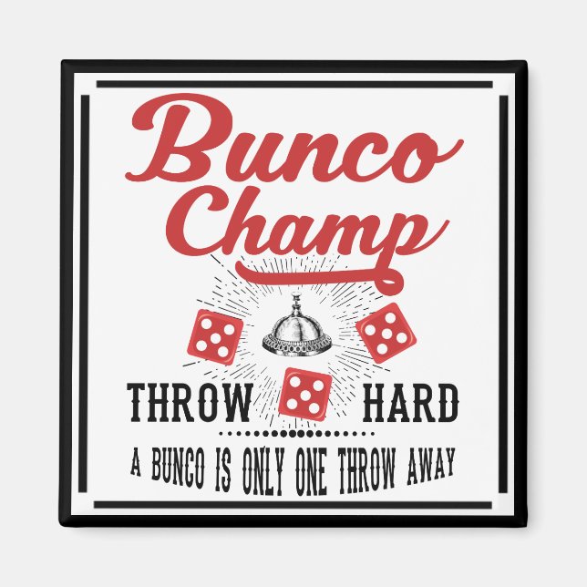 Bunco mästare med tärning magnet (Framsidan)
