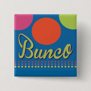 Bunco med pricker klämmer fast knapp