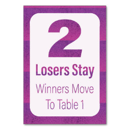 Bunco Modern Lila Rand Bord 2 Bordsnummer