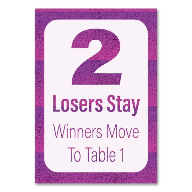 Bunco Modern Lila Rand Bord 2 Bordsnummer (Baksidan)