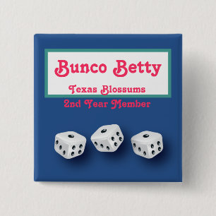 Bunco namn bricka knapp