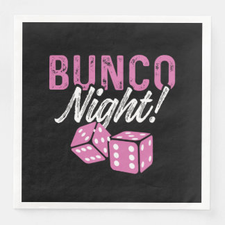 Bunco Napkins för Bunco Night Party Dekoration Pappersservett