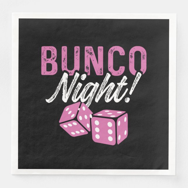 Bunco Napkins för Bunco Night Party Dekoration Pappersservett (Framsida)